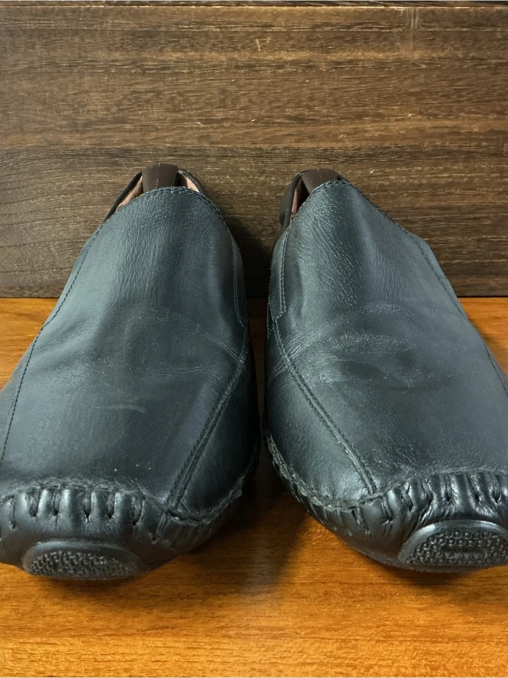 Pikolinos Men Black Leather Driving Moc Slip On Loafer Size 44EU 10-10.5US